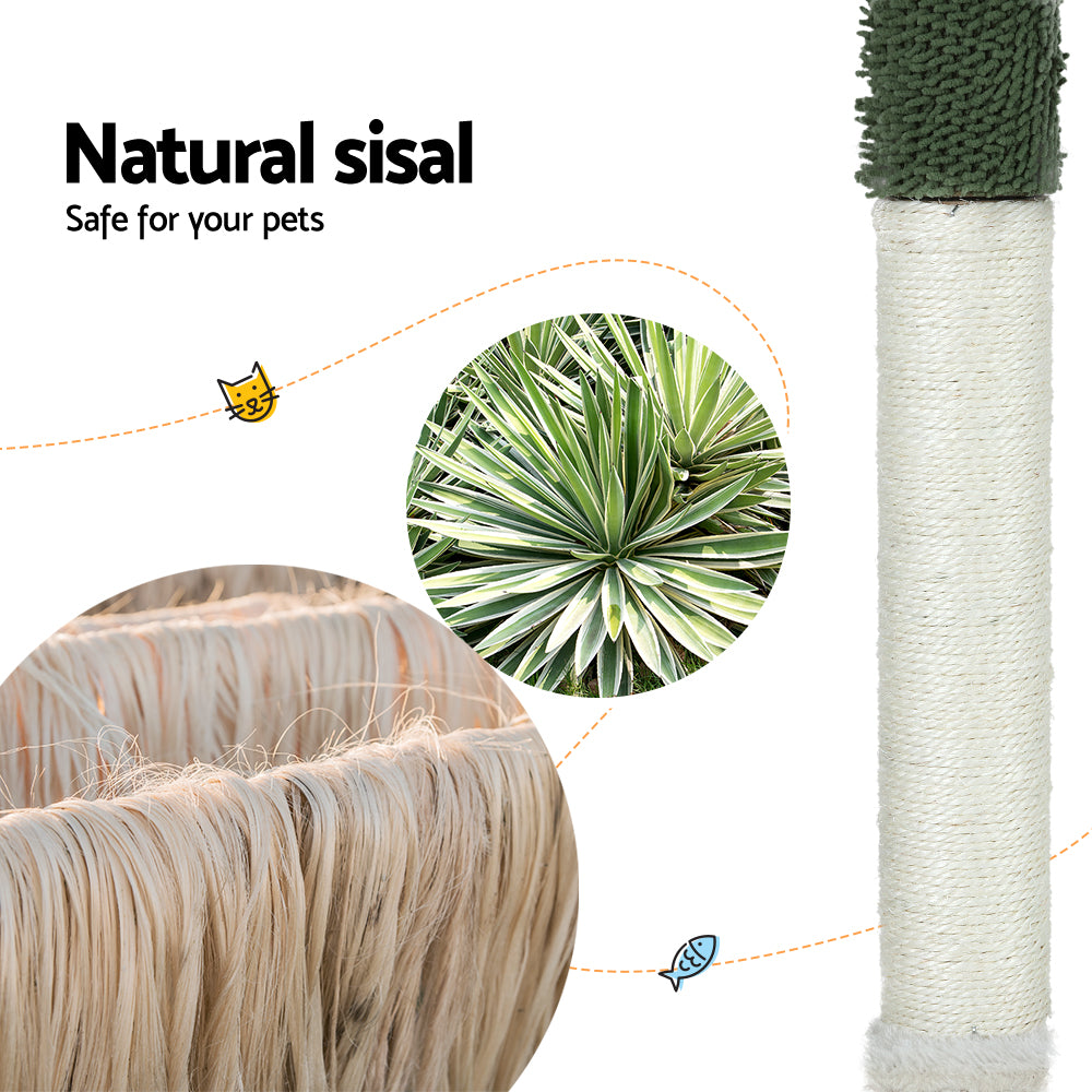 i.Pet Cat Tree 78cm Scratching Post Tower Scratcher Wood Condo House Bed Toys Green i.Pet