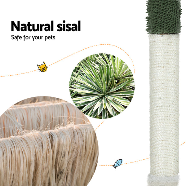 i.Pet Cat Tree 78cm Scratching Post Tower Scratcher Wood Condo House Bed Toys Green i.Pet