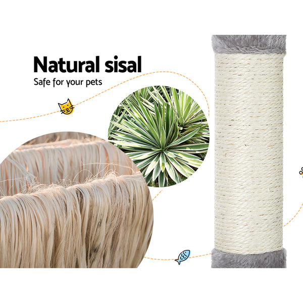 i.Pet Cat Tree 103cm Tower Scratching Post Scratcher Wood Condo House Trees Grey i.Pet