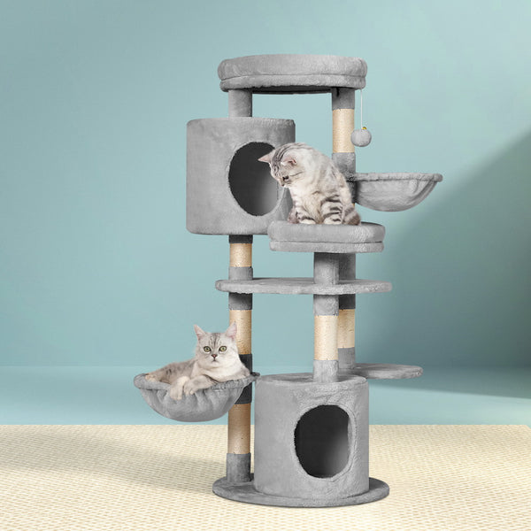 i.Pet Cat Tree 123cm Tower Scratching Post Scratcher Wood Condo House Bed Toys i.Pet