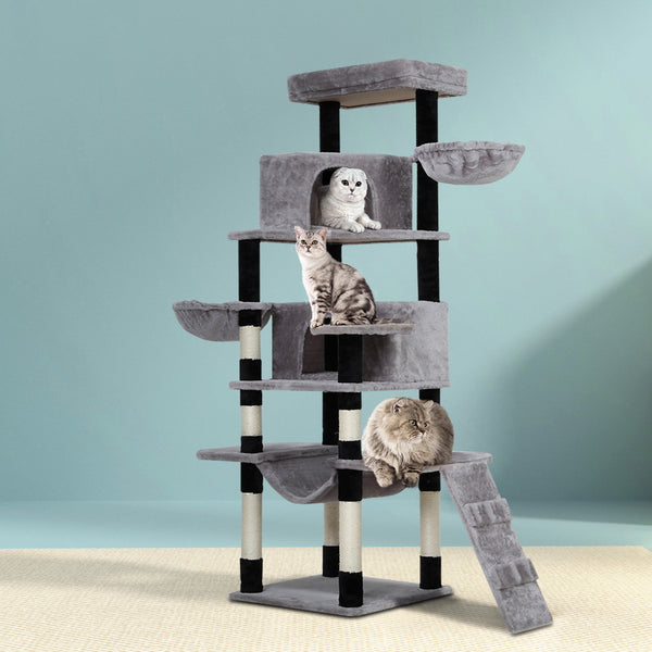 i.Pet Cat Tree 161cm Tower Scratching Post Scratcher Wood Condo House Play Bed i.Pet