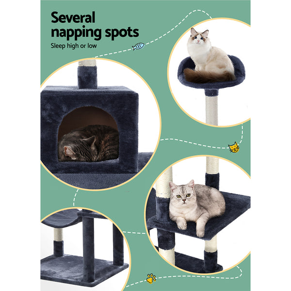 i.Pet Cat Tree 151cm Tower Scratching Post Scratcher Wood Condo House Bed Trees i.Pet