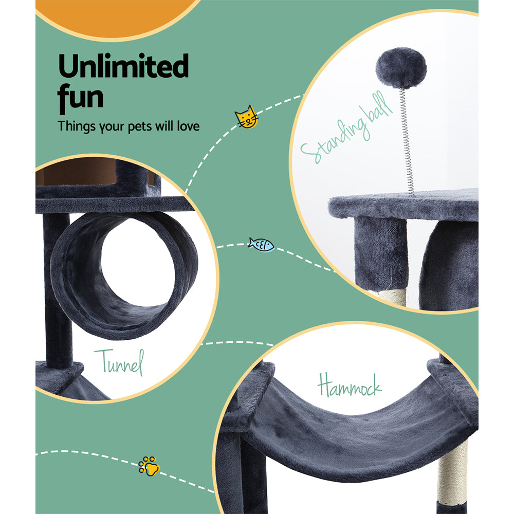 i.Pet Cat Tree 151cm Tower Scratching Post Scratcher Wood Condo House Bed Trees i.Pet