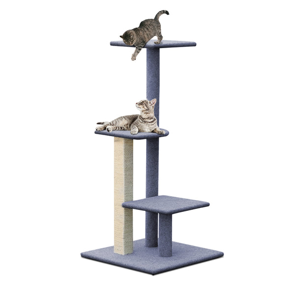 i.Pet Cat Tree 124cm Scratching Post Tower Scratcher Trees Wood Condo Board i.Pet