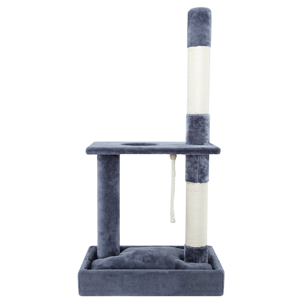 i.Pet Cat Tree 102cm Scratching Post Tower Scratcher Condo House Board Grey i.Pet