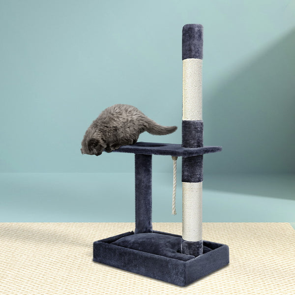 i.Pet Cat Tree 102cm Scratching Post Tower Scratcher Condo House Board Grey i.Pet