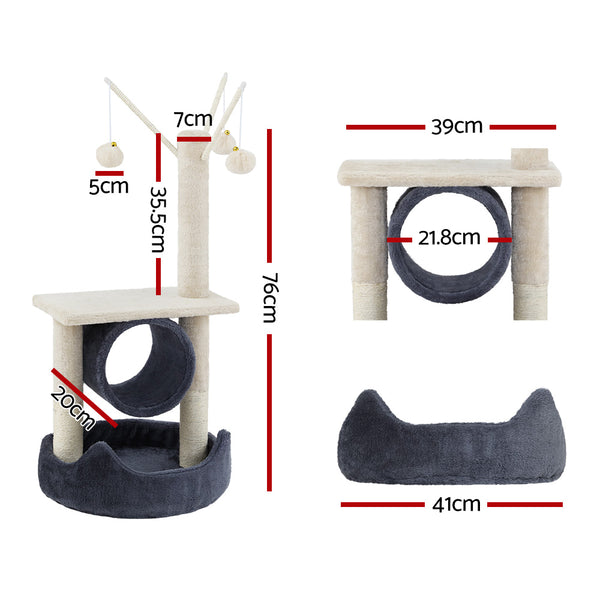 i.Pet Cat Tree 76cm Scratching Post Tower Scratcher Condo House Hanging toys i.Pet