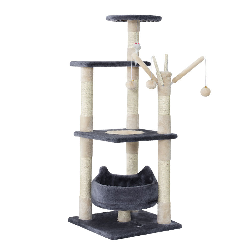 i.Pet Cat Tree 110cm Tower Scratching Post Scratcher Wood Condo House Bed Toys i.Pet