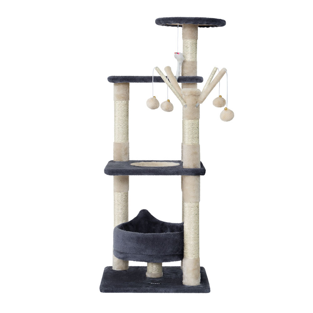 i.Pet Cat Tree 110cm Tower Scratching Post Scratcher Wood Condo House Bed Toys i.Pet