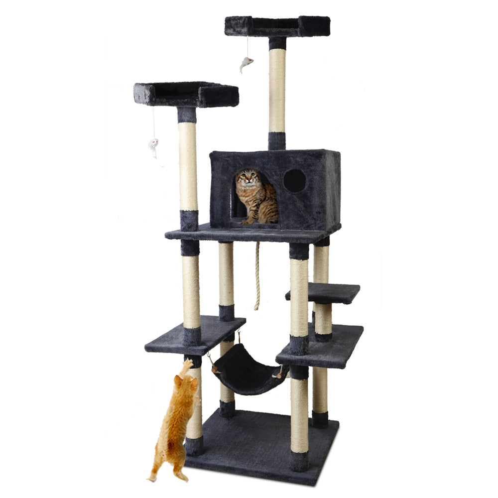 i.Pet Cat Tree 184cm Tower Scratching Post Scratcher Wood Trees Condo Bed House i.Pet