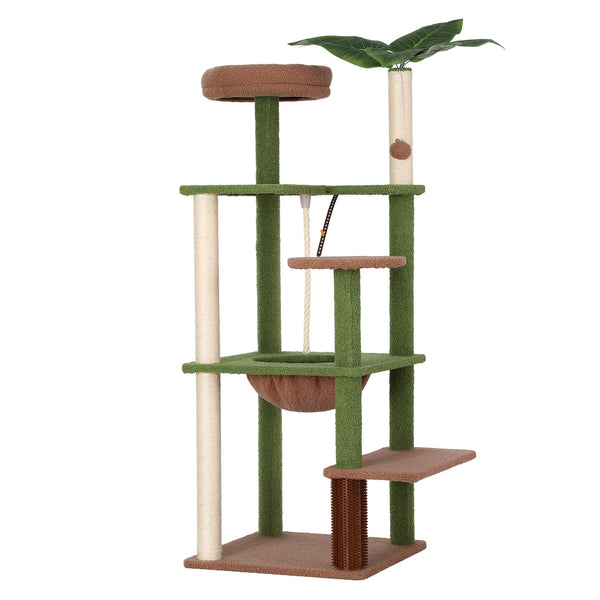 i.Pet Cat Tree Tower 152cm Jungle Multi-Level Scratching Post Leafy Canopy i.Pet