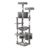 i.Pet Cat Tree 184cm Tower Scratching Post Trees Scratcher Condo House Light Grey