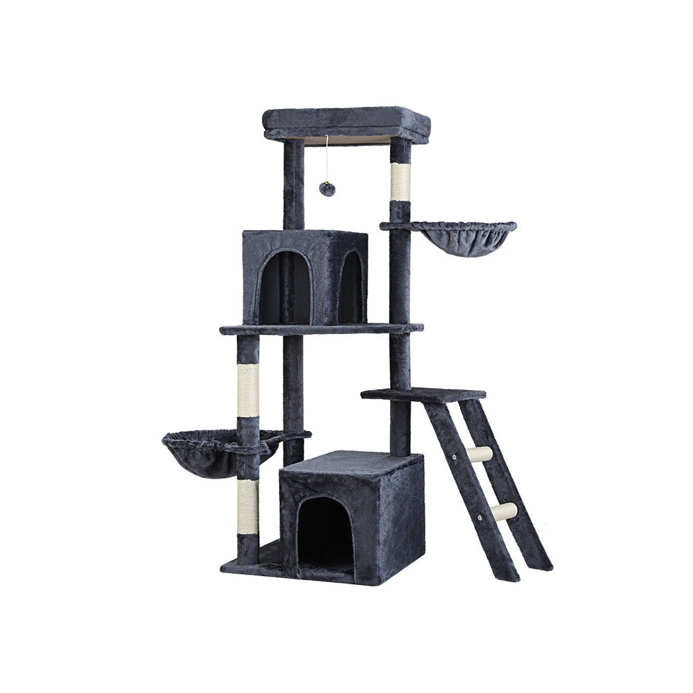 i.Pet Cat Tree Tower Scratching Post Scratcher 138cm Trees Condo House Grey i.Pet