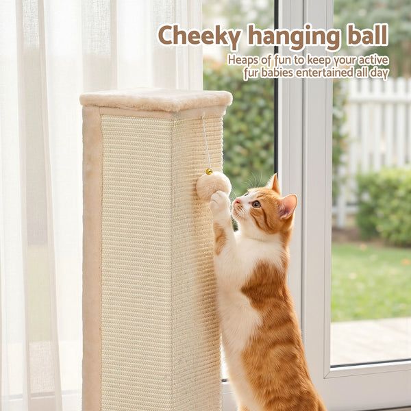 i.Pet Cat Tree 89cm Scratching Post Tower Scratcher Wood Condo Bed House Trees Beige i.Pet