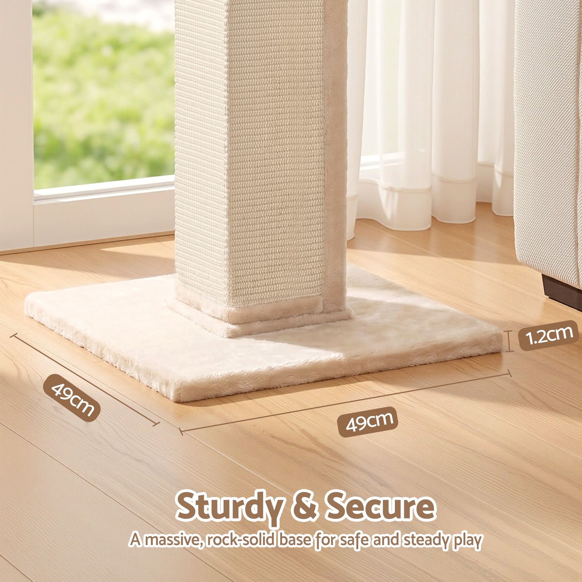 i.Pet Cat Tree 89cm Scratching Post Tower Scratcher Wood Condo Bed House Trees Beige i.Pet