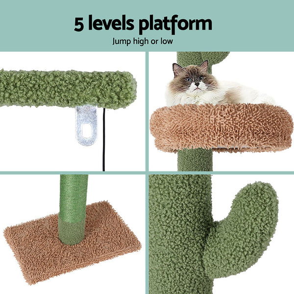 i.Pet Cat Tree Tower Scratching Post Scratcher Floor to Ceiling Cats Bed 290cm i.Pet