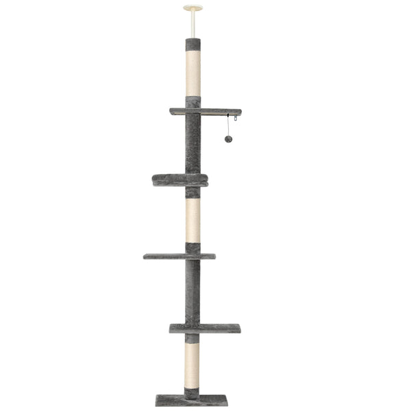 i.Pet Cat Tree 290cm Tower Scratching Post Scratcher Floor to Ceiling Cats Bed i.Pet