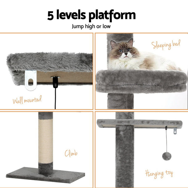 i.Pet Cat Tree 290cm Tower Scratching Post Scratcher Floor to Ceiling Cats Bed i.Pet