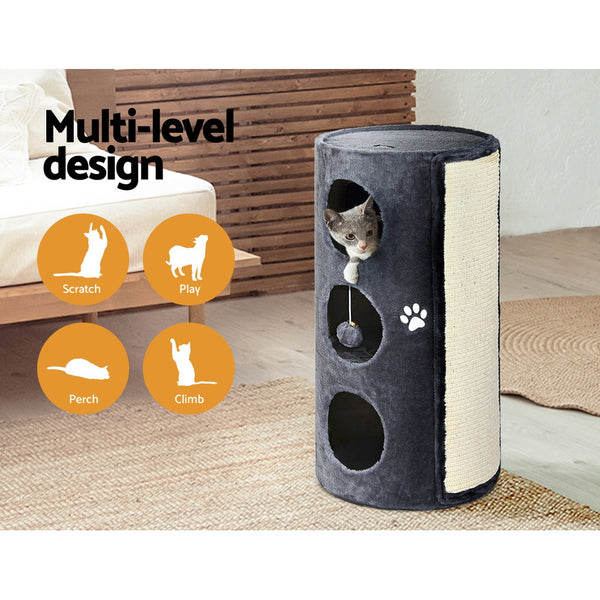 i.Pet Cat Tree Scratching Post Tower Scratcher 70cm Wooden Condo Trees House i.Pet