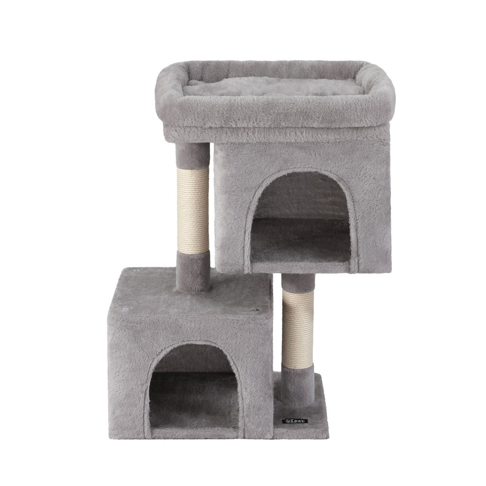 i.Pet Cat Tree 67cm Tower Scratching Post Trees Scratcher Condo House Light Grey i.Pet