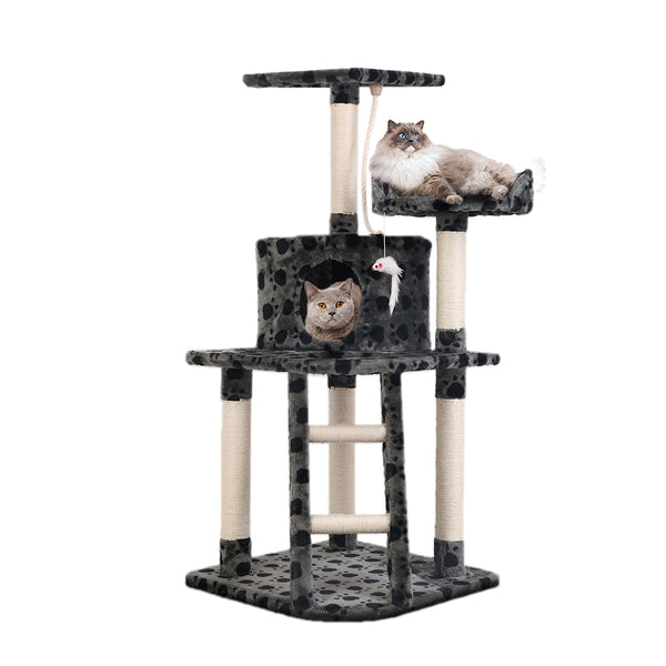 i.Pet Cat Tree 120cm Tower Scratching Post Scratcher Trees Bed Wood Condo Toys Bed i.Pet