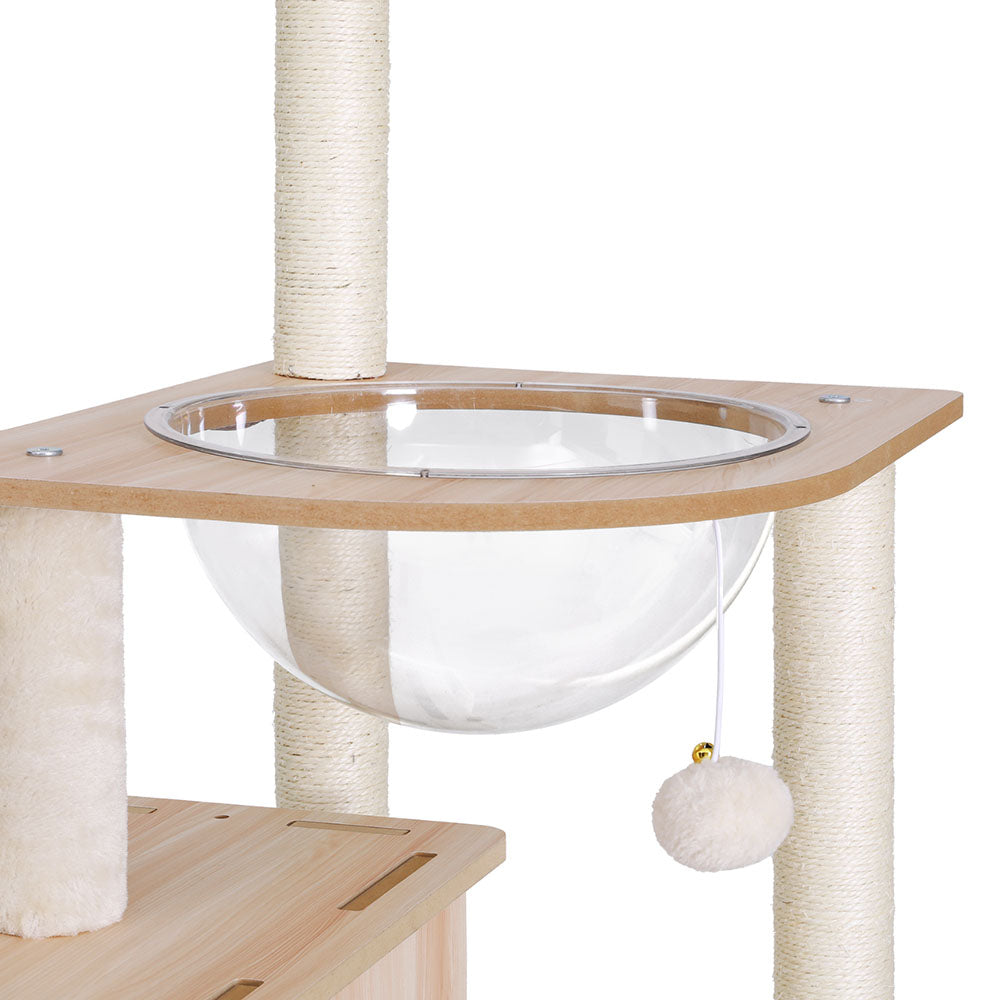 i.Pet Cat Tree Tower Scratching Post Scratcher 142cm Wood Bed Condo House i.Pet