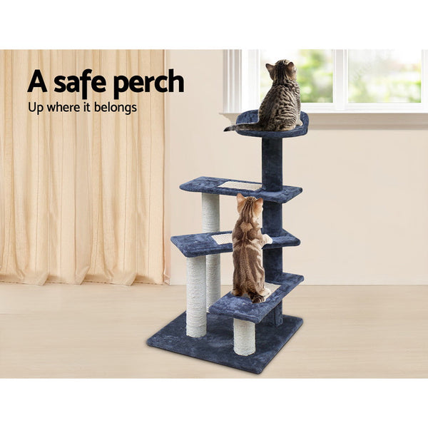 i.Pet Cat Tree 100cm Scratching Post Scratcher Tower Wood Condo House Trees Bed i.Pet