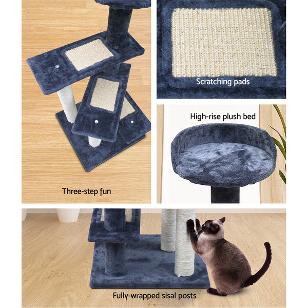 i.Pet Cat Tree 100cm Scratching Post Scratcher Tower Wood Condo House Trees Bed i.Pet