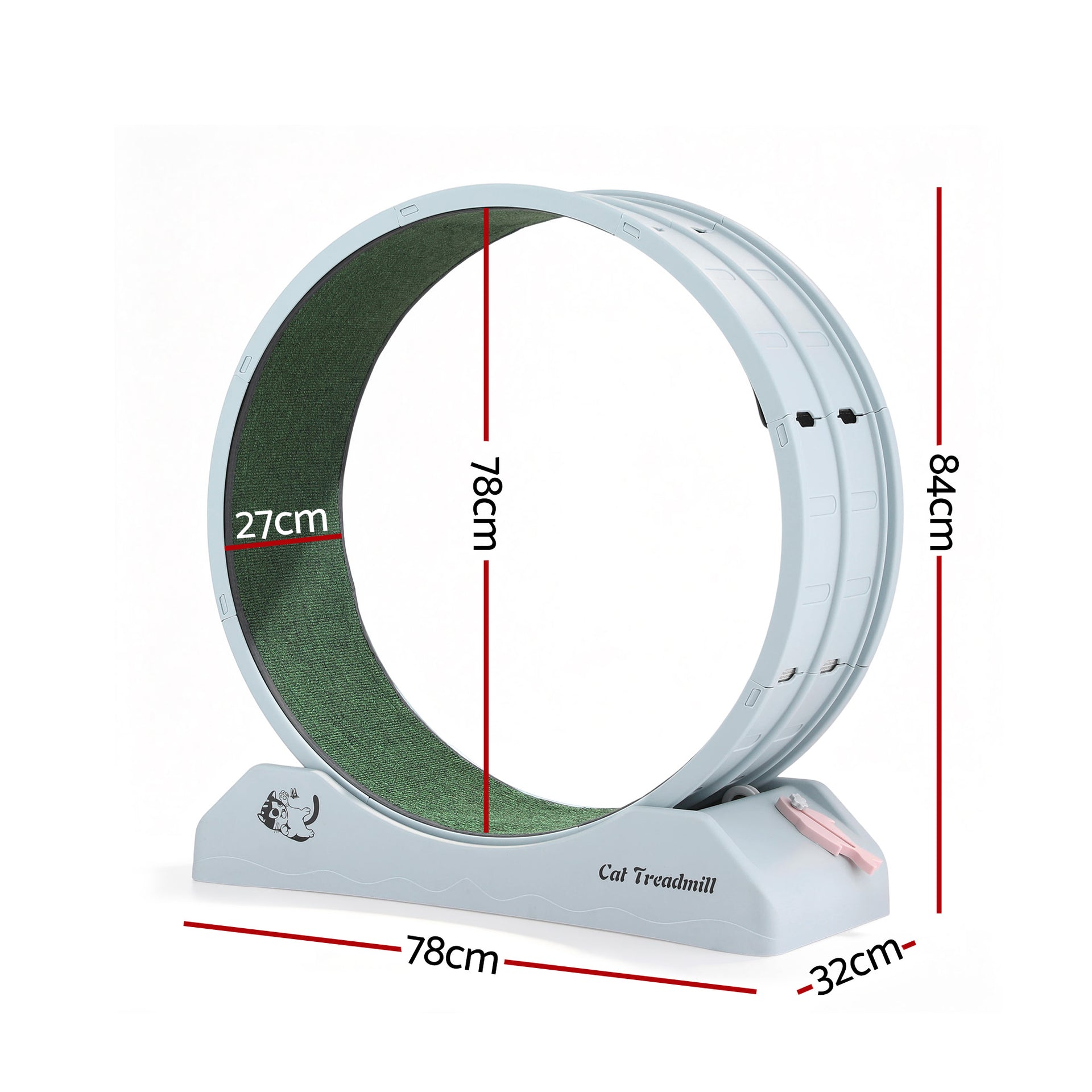 i.Pet Cat Exercise Wheel Treadmill Indoor 80cm Blue & Green Awezingly