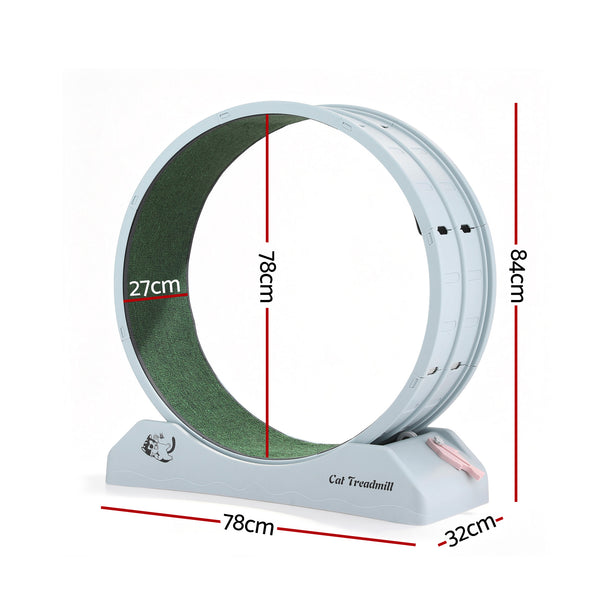 i.Pet Cat Exercise Wheel Treadmill Indoor 80cm Blue & Green Awezingly