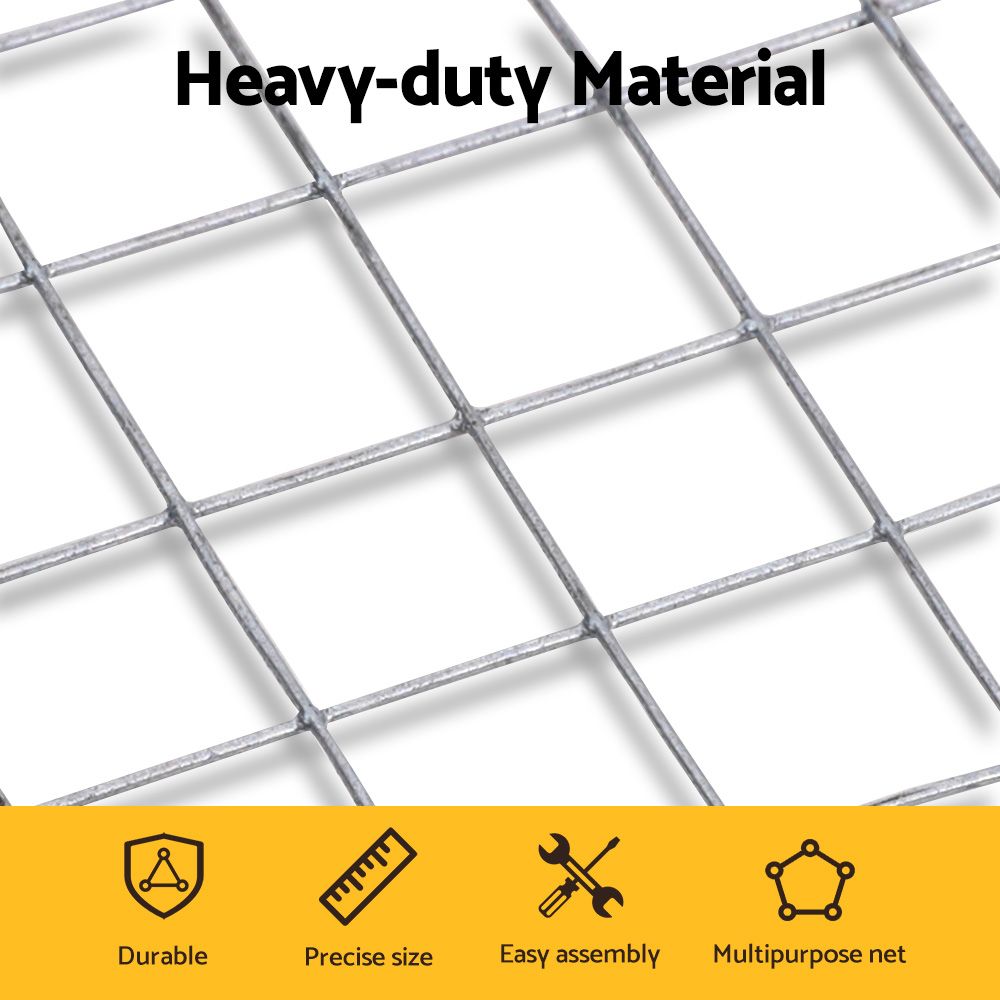 i.Pet Poultry Chicken Fence Pet Netting Wire Mesh Roll Duck Goose Coop 25Mx1.2M Awezingly