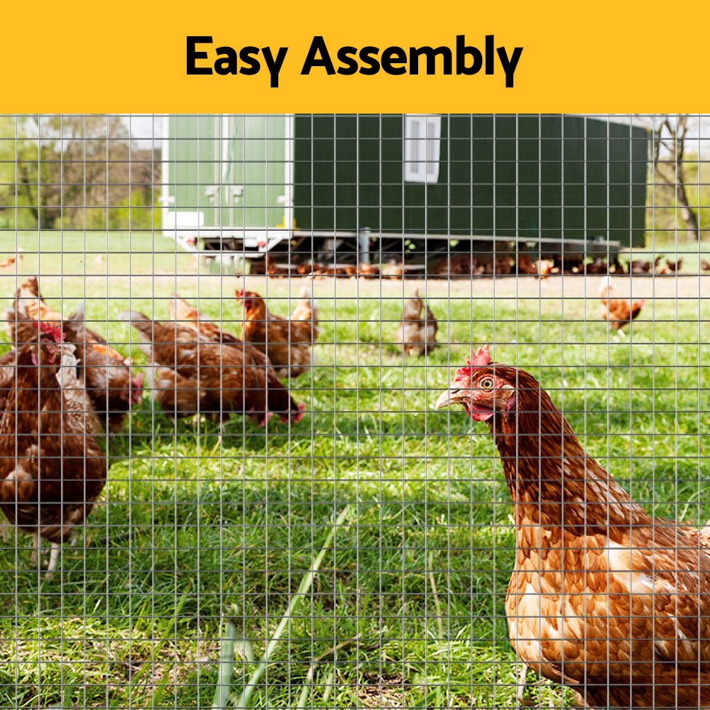 i.Pet Poultry Chicken Fence Pet Netting Wire Mesh Roll Duck Goose Coop 25Mx1.2M i.Pet