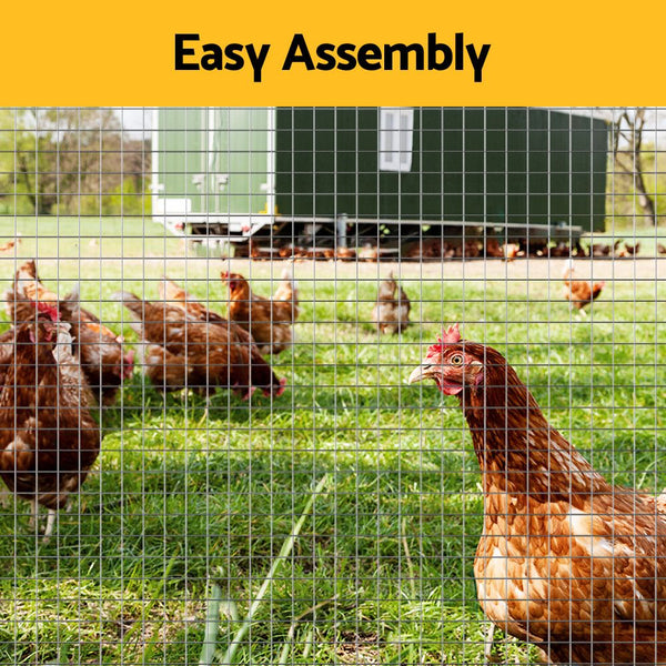 i.Pet Poultry Chicken Fence Pet Netting Wire Mesh Roll Duck Goose Coop 25Mx1.2M i.Pet
