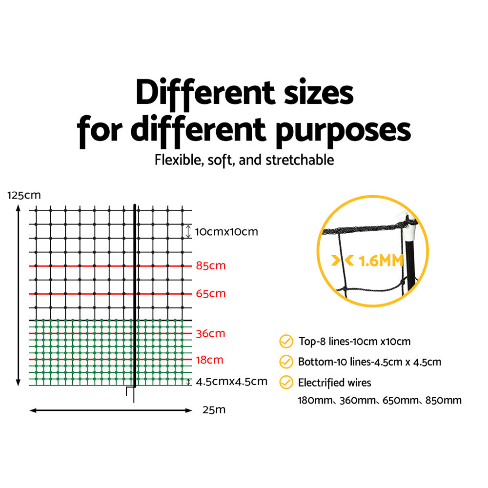 i.Pet Chicken Fence Electric 25Mx125CM Poultry Netting i.Pet