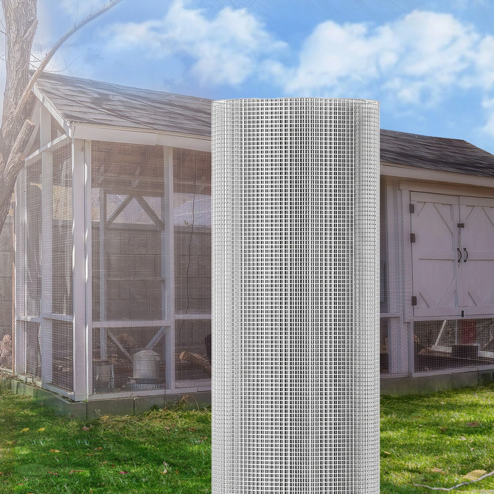 i.Pet Poultry Chicken Fence Pet Netting Wire Mesh Roll Duck Goose Coop 40Mx0.91M Awezingly