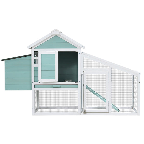 i.Pet Chicken Coop Rabbit Hutch 150cm x 60cm x 93cm Large Chicken Coop House Run Cage Wooden i.Pet