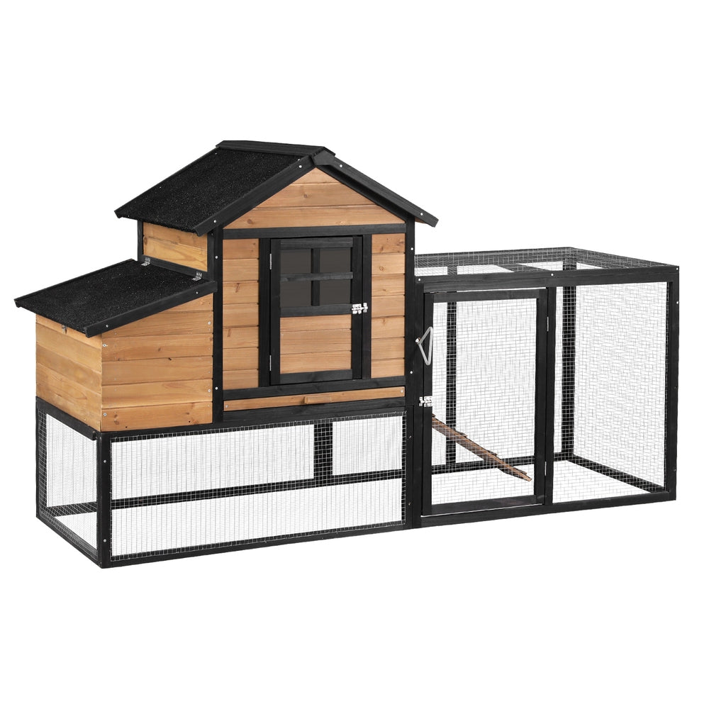 i.Pet Chicken Coop Rabbit Hutch Extra Large Wooden Run Cage Bunny House Outdoor i.Pet