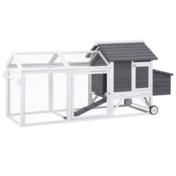 i.Pet Chicken Coop Rabbit Hutch Extra Large Wooden Run Bunny Cage House Outdoor i.Pet