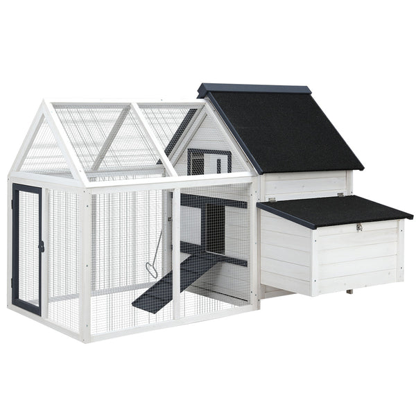 i.Pet Chicken Coop Rabbit Hutch 166cm x 120cm x 112cm Large Chicken Coop House Run Cage Wooden i.Pet