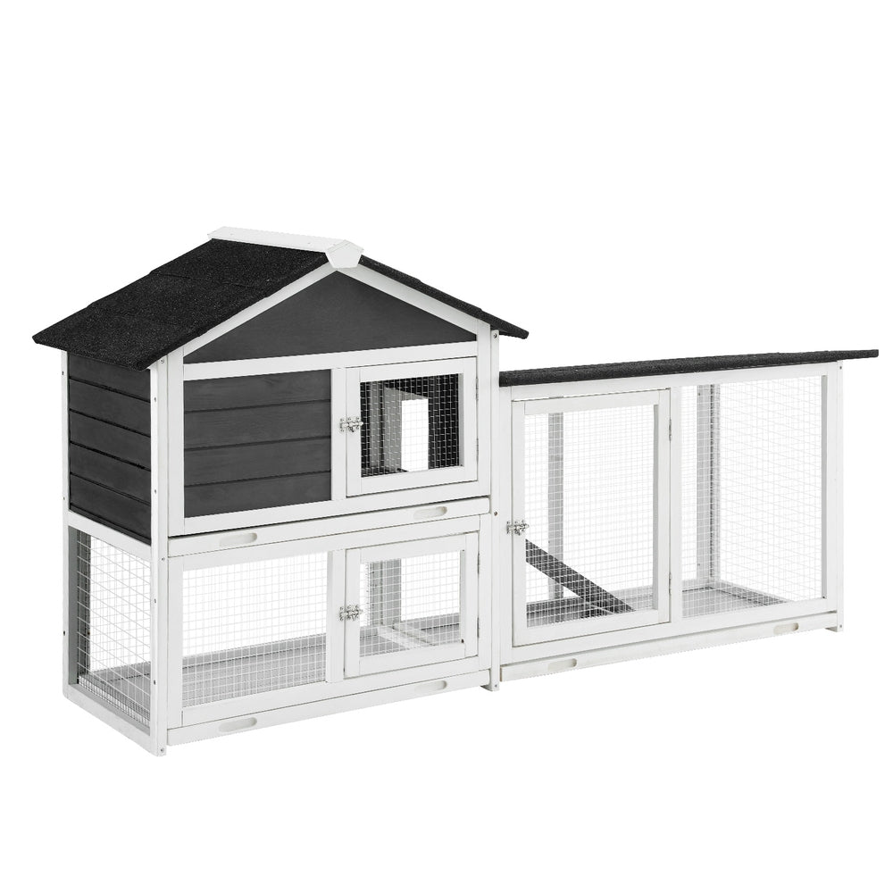 i.Pet Chicken Coop Rabbit Hutch Extra Large Wooden Run Cage House With Run Cage i.Pet