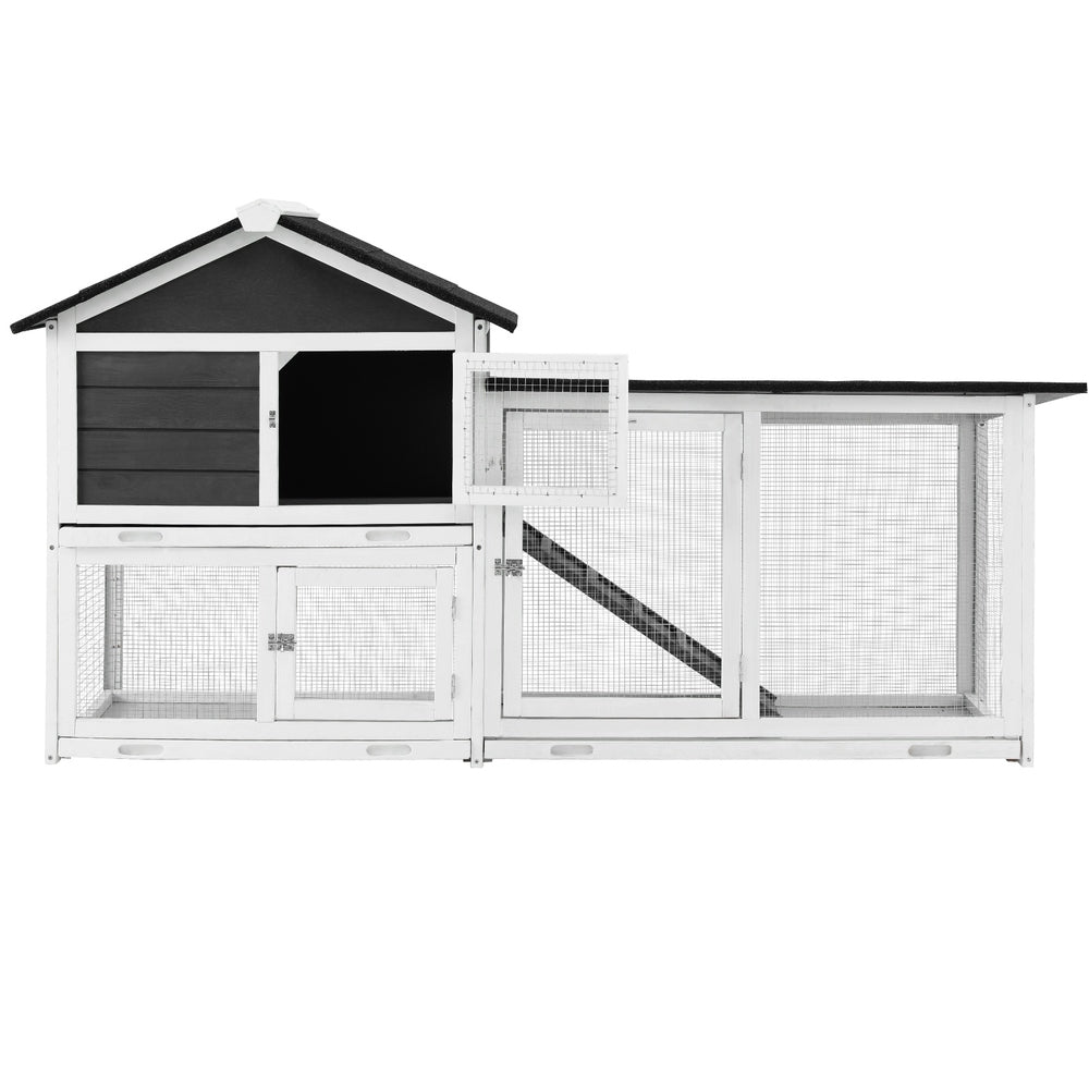 i.Pet Chicken Coop Rabbit Hutch Extra Large Wooden Run Cage House With Run Cage i.Pet