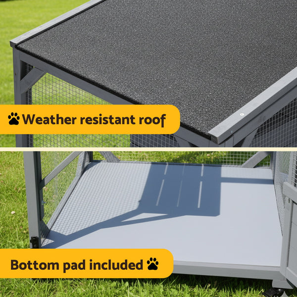 i.Pet Cat House Wooden 180cm Rabbit Hutch Pet Condo Small Dog Enclosure Cage i.Pet