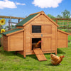 i.Pet Chicken Coop Rabbit Hutch 150cm x 68cm x 96cm Large Chicken Coop House Run Cage Wooden