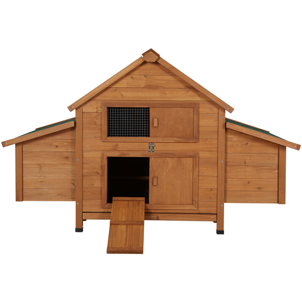 i.Pet Chicken Coop Rabbit Hutch 150cm x 68cm x 96cm Large Chicken Coop House Run Cage Wooden i.Pet