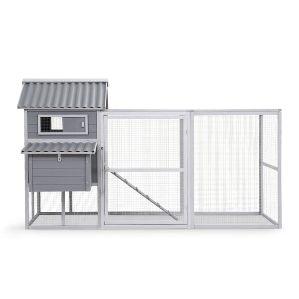 i.Pet Chicken Coop Rabbit Hutch Extra Large Wooden Run Bunny Cage Poultry House Outdoor i.Pet