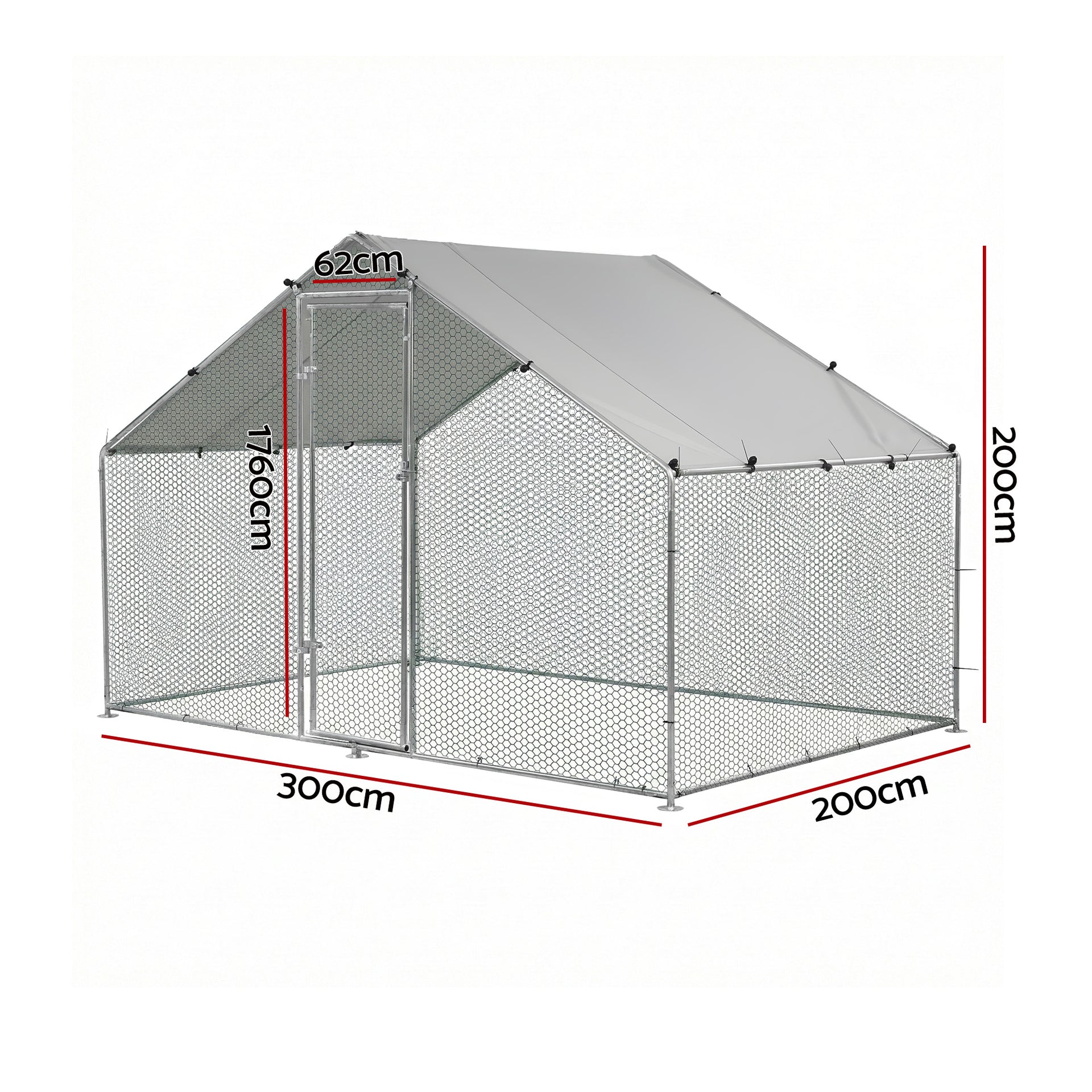 i.Pet Chicken Coop Rabbit Hutch Outdoor Run Walk in Hen Cage Ferret House 3x2x2m Awezingly