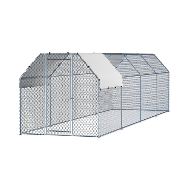 i.Pet Chicken Coop Cage Run Rabbit Hutch Large Walk In Hen House Cover 2mx8mx2m i.Pet