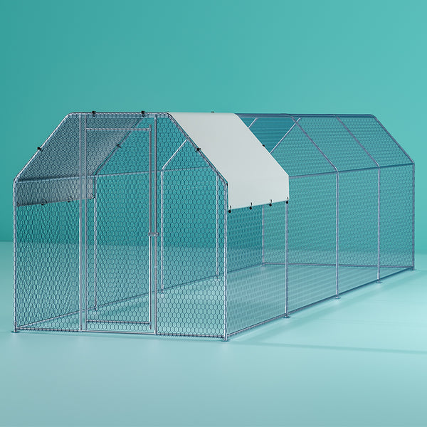 i.Pet Chicken Coop Cage Run Rabbit Hutch Large Walk In Hen House Cover 2mx8mx2m i.Pet