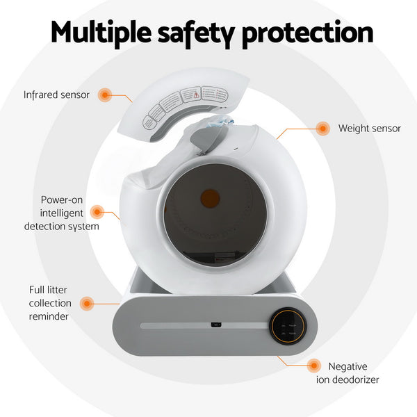 i.Pet Automatic Cat Litter Box Self-Cleaning Large Smart Cat Litter Box Toilet App Control 9L i.Pet