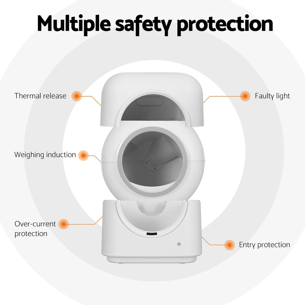 i.Pet Automatic Cat Litter Box Smart Self-Cleaning Large Cat Litter Box Kitty Toilet App Control i.Pet